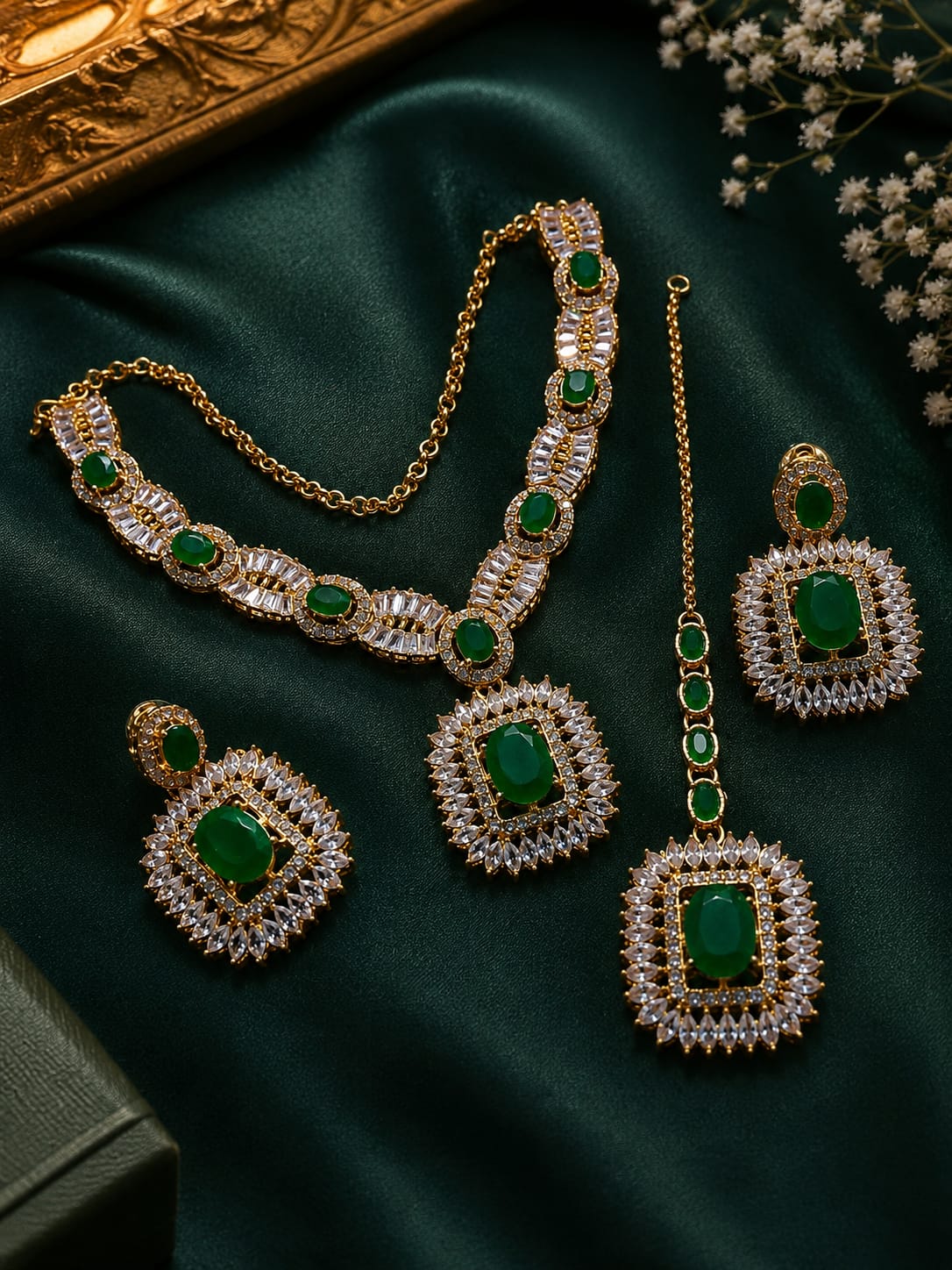 Champagne Crystal Zircon Jewelry Set