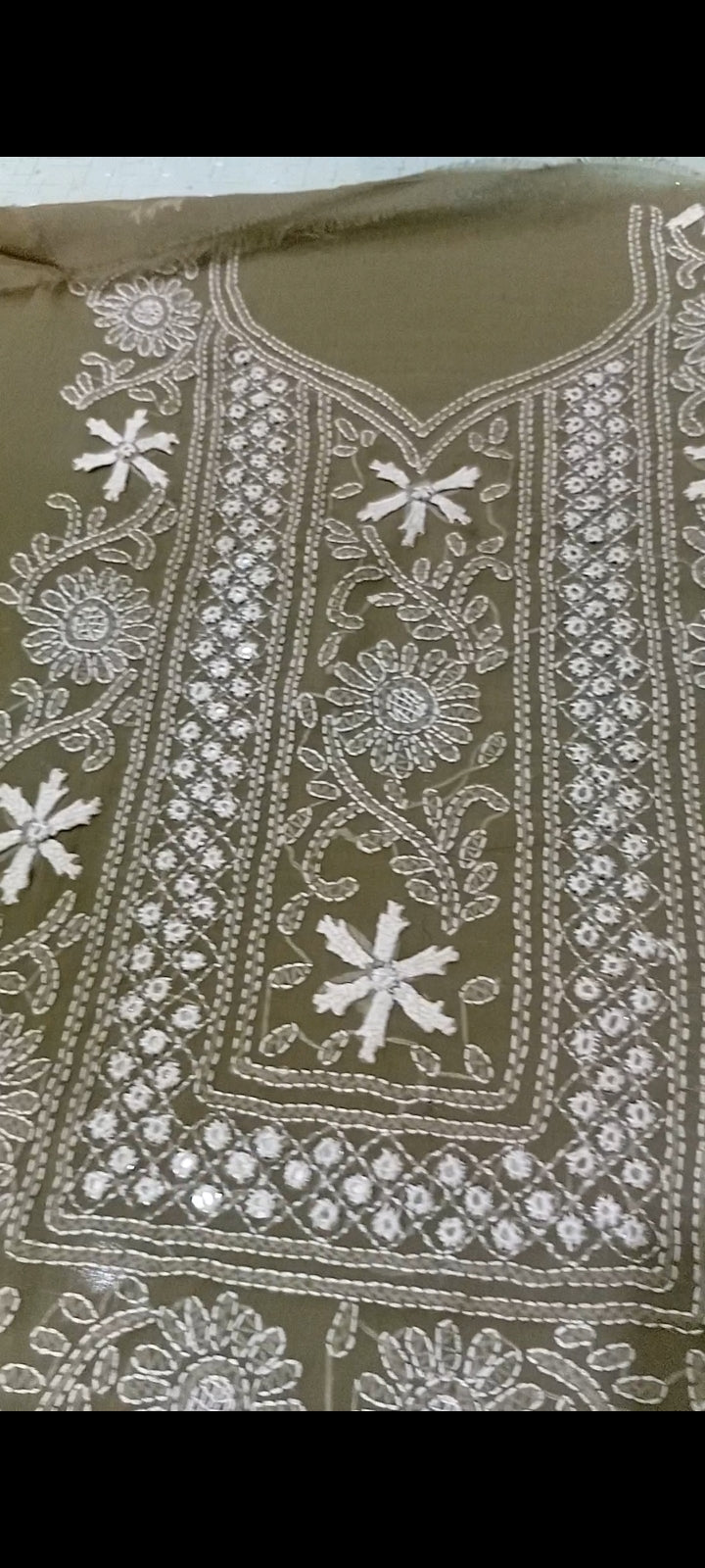 Chiffon handmade embroidery