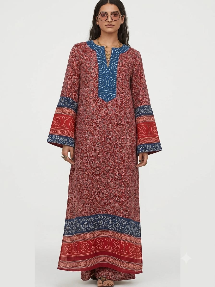 Luxurious premium quality block print