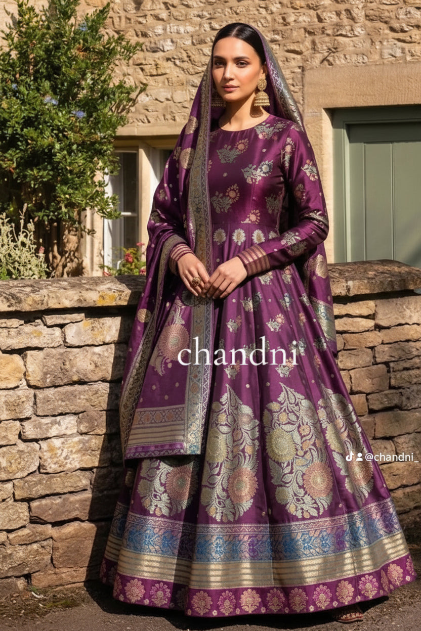 Pure Silk Jamawar Qameez Dupatta Set