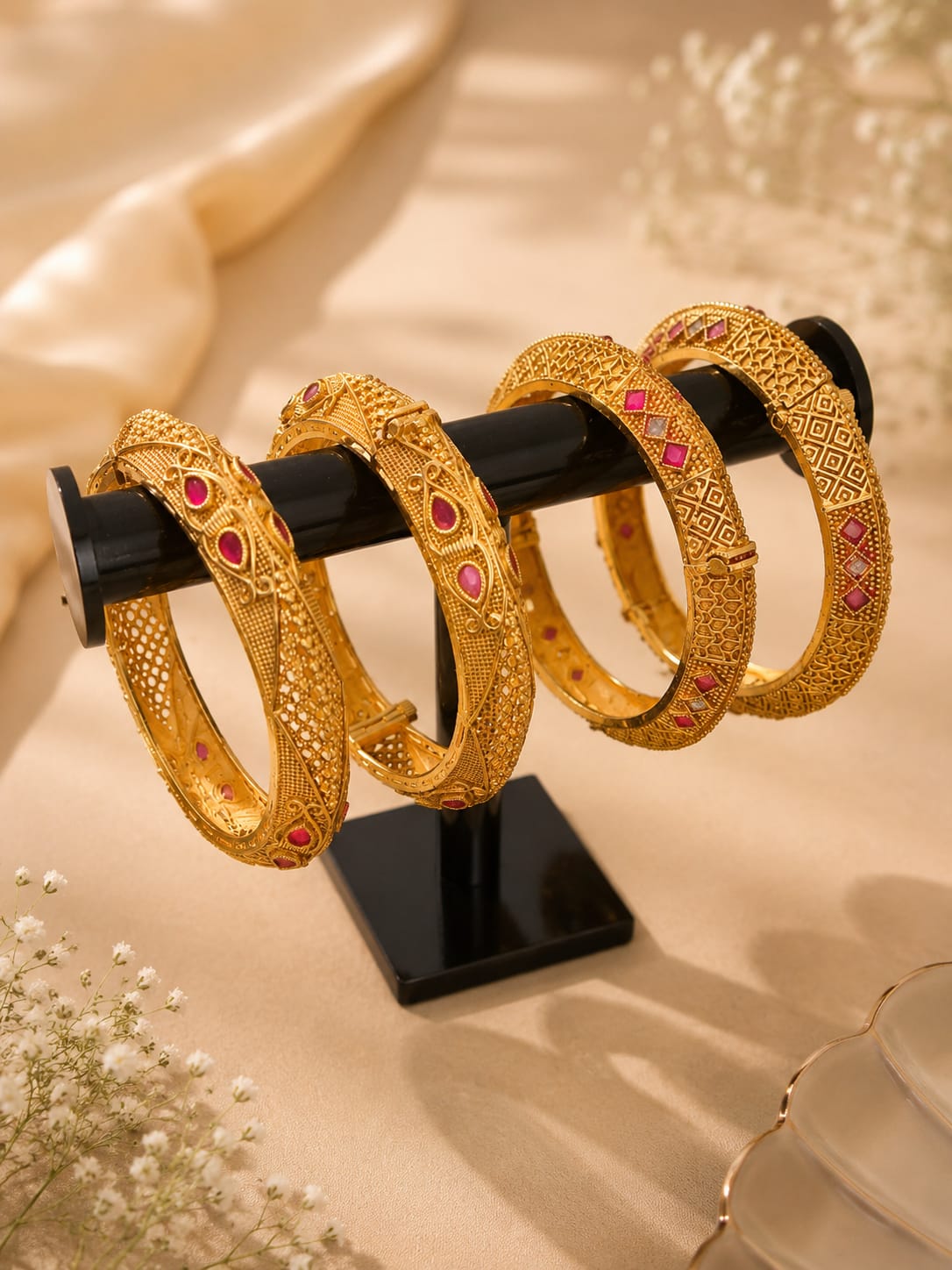 Elegant Traditional Openable Bangles Set
