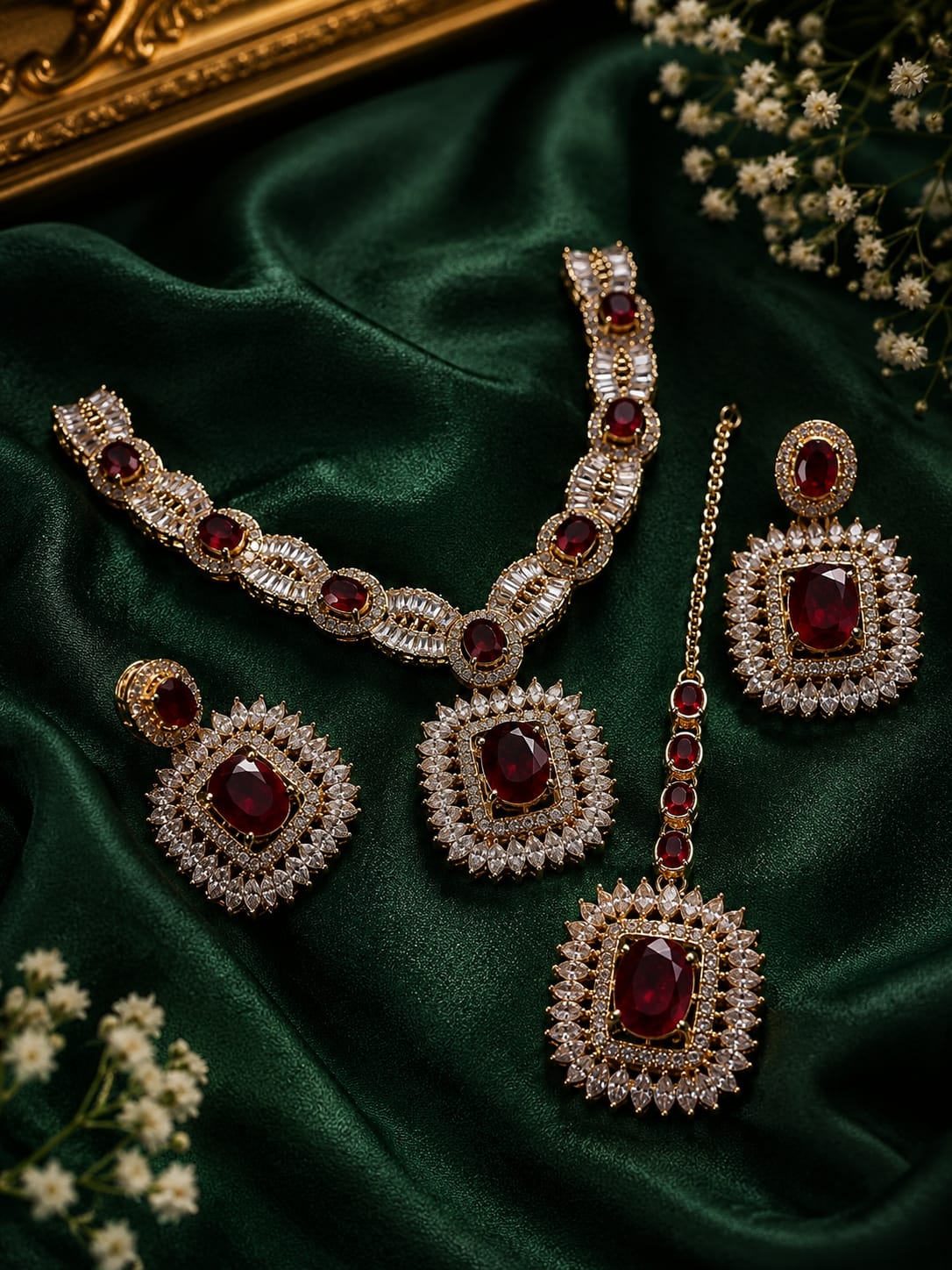 Champagne Crystal Zircon Jewelry Set
